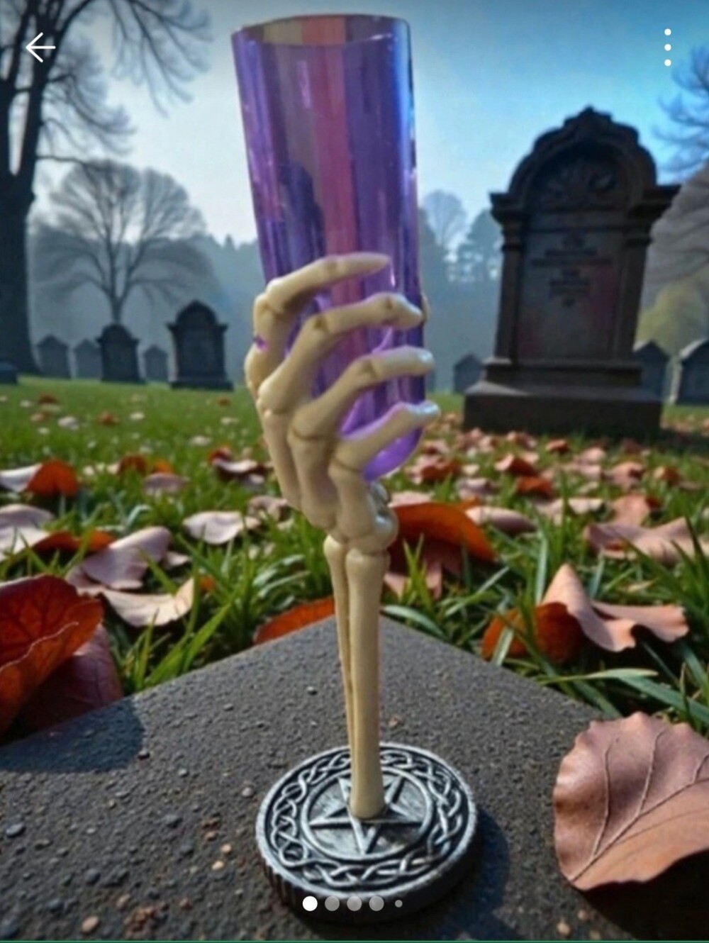 Skeleton Hand Vase Dead Dried Flower Pentagram Star Celtic Gothic Halloween